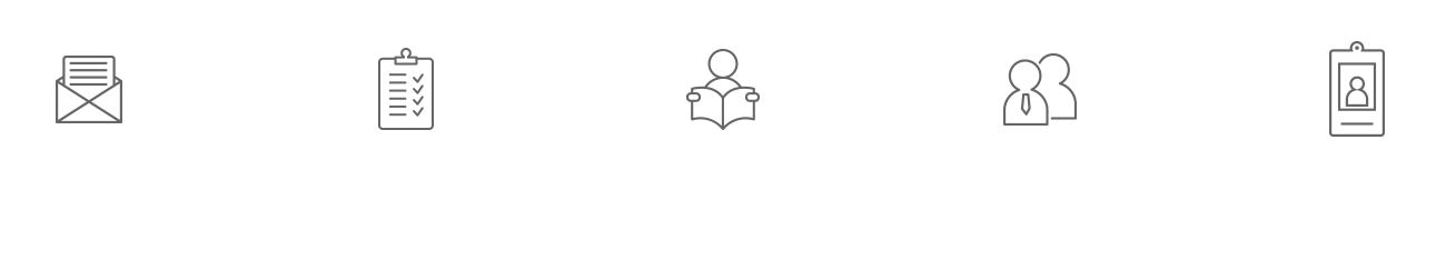 1. 온라인지원서 접수 2. 서류전형 3. 1차 인터뷰 4. 대리점장 인터뷰 5. 최종합격